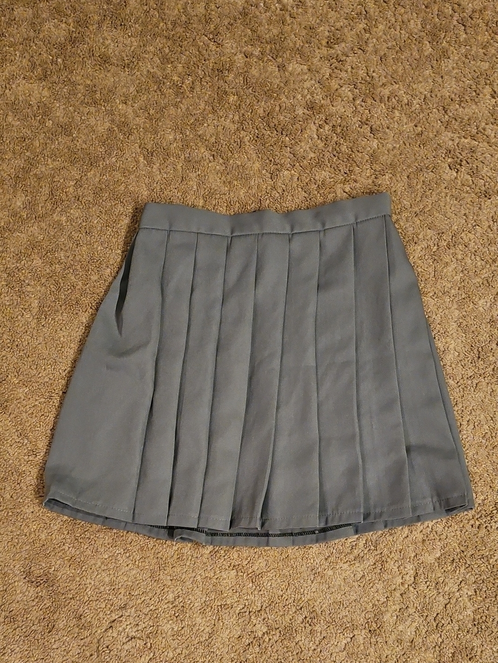 Pleated Women's Skirt in Light Gray